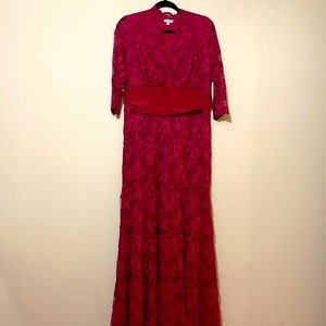 Gorgeous, regal red Kiyonna lace dress, size 1 (size 14w / 16w). Worn once.